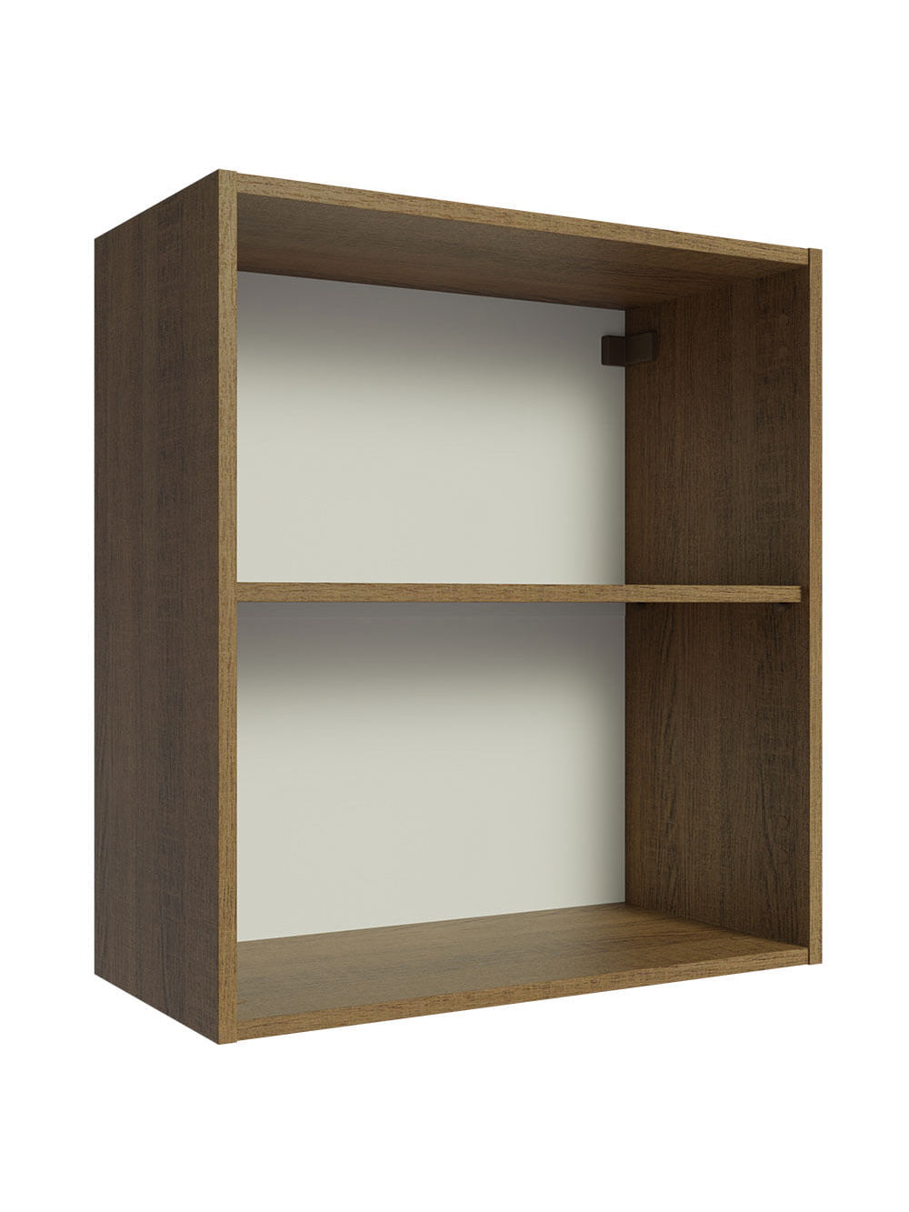 Armário Aéreo 60 cm com 2 Nichos Abertos para Cozinha Madesa Lux, Glamy, Agata, Stella Rustic - Rustic