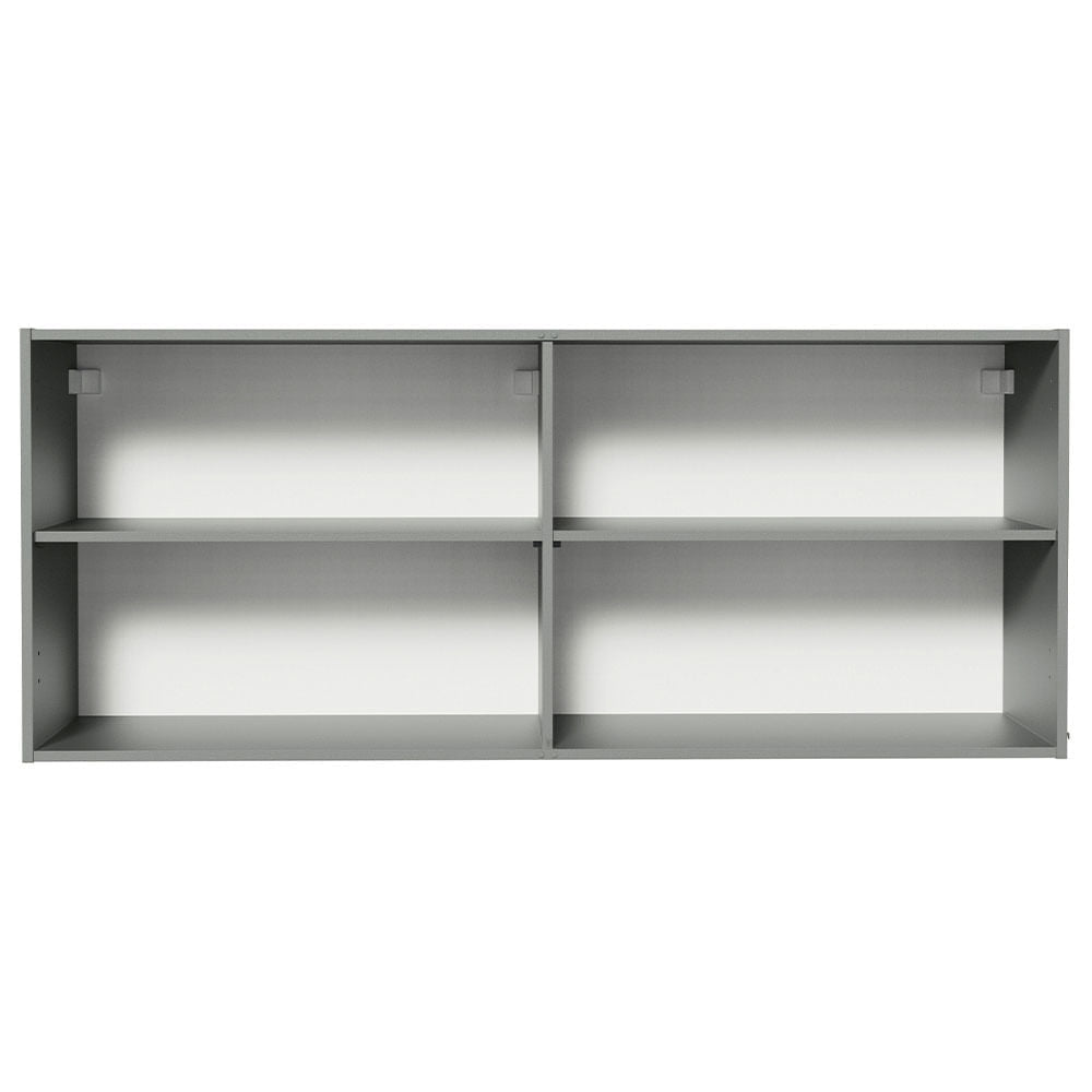 Armário Aéreo 120 x 50 cm 2 Portas Cinza Nice Madesa