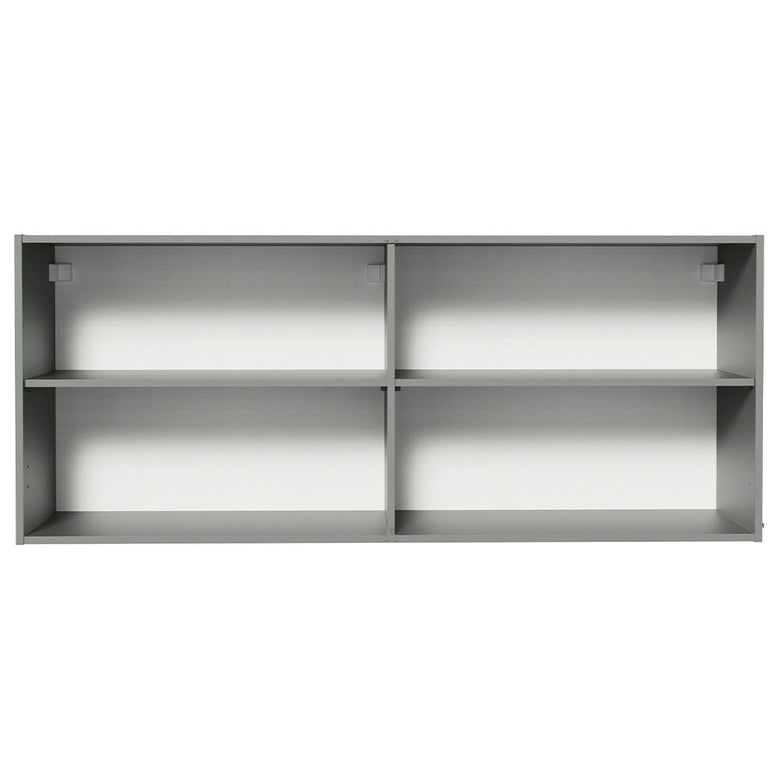 Armário Aéreo 120 x 50 cm 2 Portas Cinza Nice Madesa