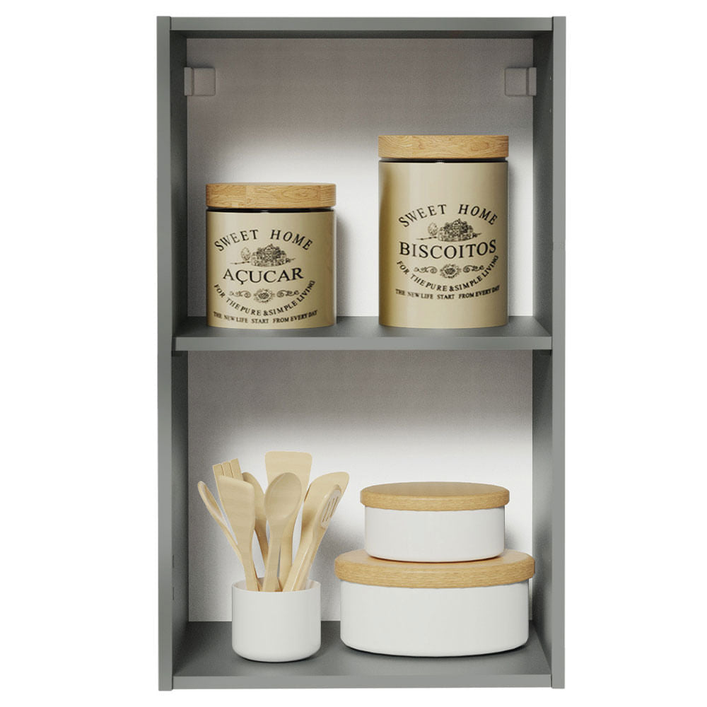 Armário Aéreo 40 cm 1 Porta Cinza Nice Madesa