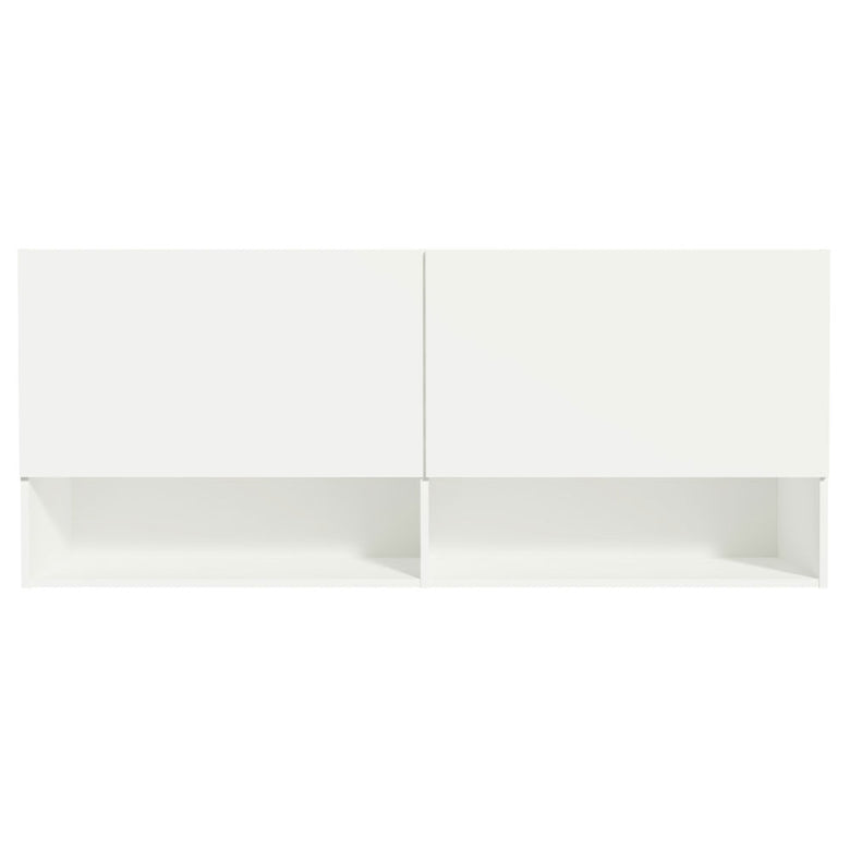 Armário Aéreo 120 cm 2 Portas 2 Nichos Branco para Área de Serviço Madesa