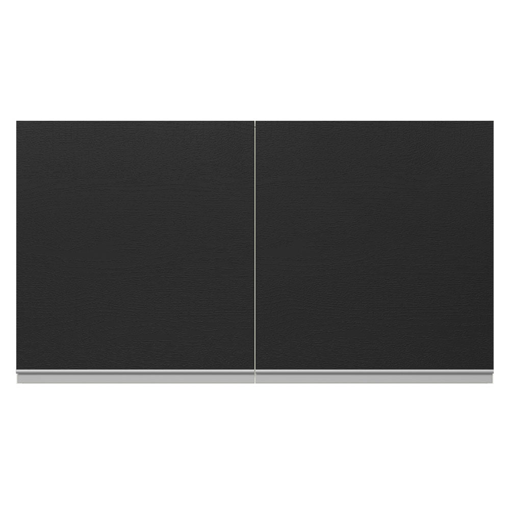 Armário Aéreo 100% MDF 120 cm 2 Portas Branco/Preto Acordes Madesa