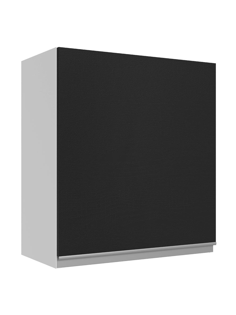 Armário Aéreo 100% MDF 60 cm 1 Porta Branco/Preto Acordes Madesa - Branco/Preto