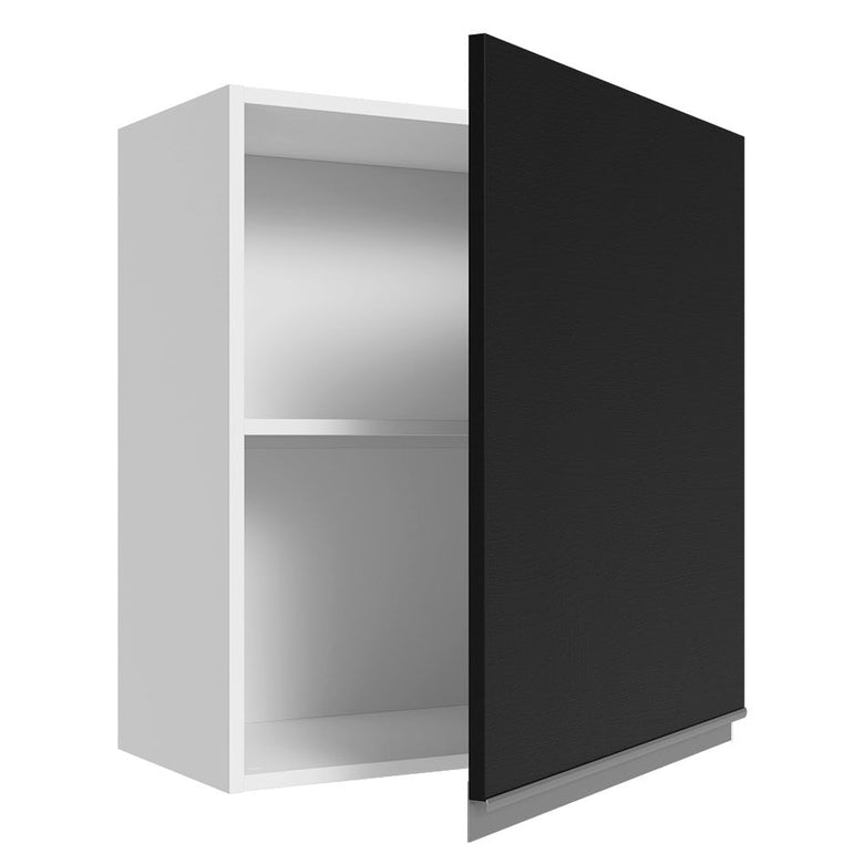 Armário Aéreo 100% MDF 60 cm 1 Porta Branco/Preto Acordes Madesa
