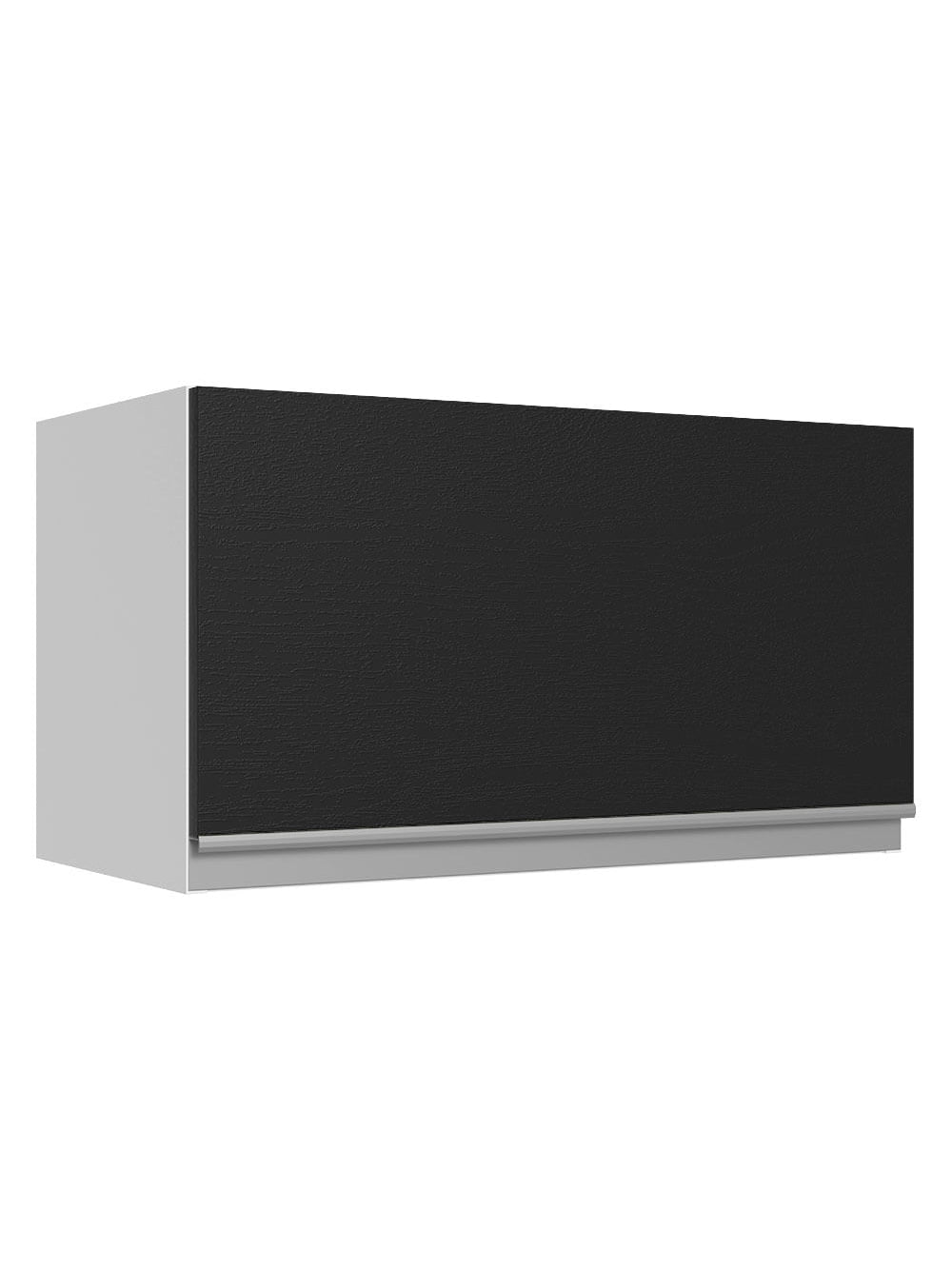 Armário Aéreo 100% MDF 60 cm 1 Porta Basculante Branco/Preto Acordes Madesa - Branco/Preto