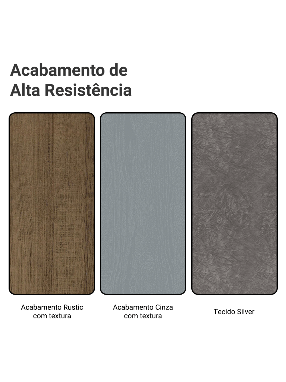 Conjunto Sala de Jantar Mesa Tampo de Vidro 6 Cadeiras Rustic/Cinza/Silver Geórgia Madesa