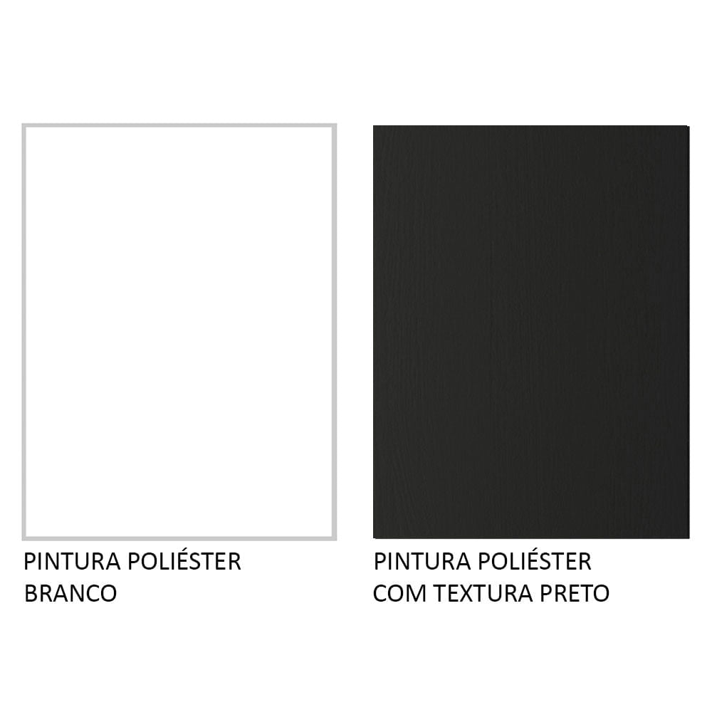 Armário de Cozinha Compacta 180cm Branco/Preto Agata Madesa 09