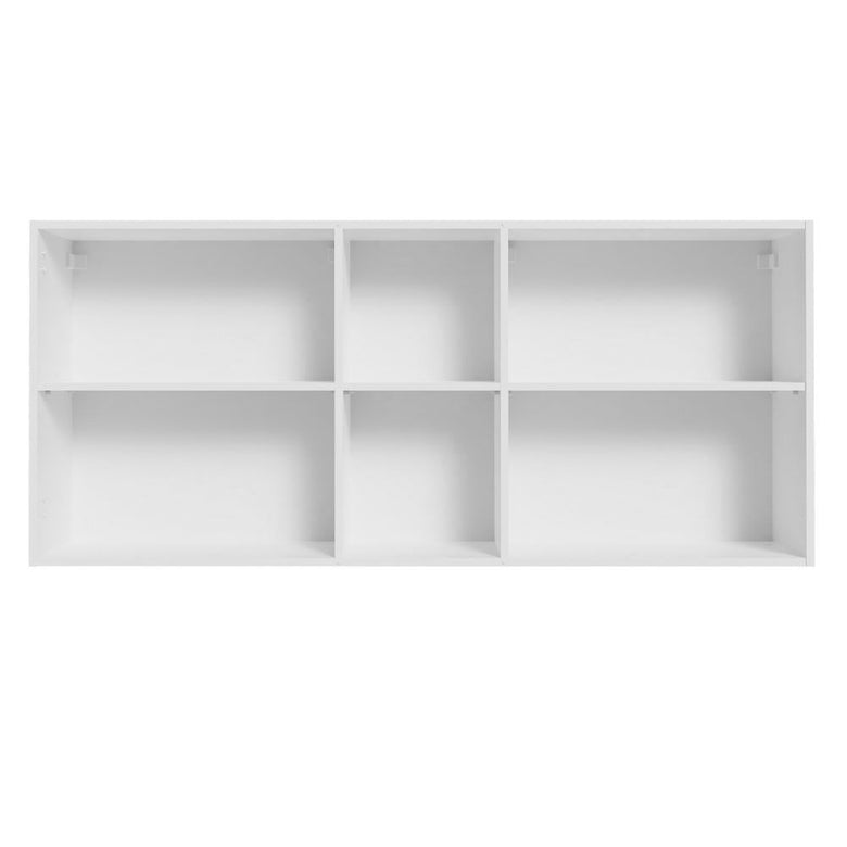 Armário Aéreo 150 cm 2 Portas e 2 Nichos Branco/Crema Agata Madesa