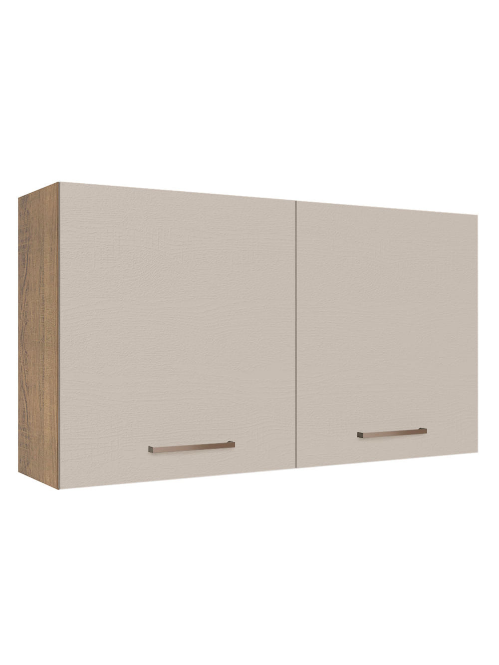 Armário Aéreo 120 cm 2 Portas Rustic/Crema Agata Madesa - Rustic/Crema