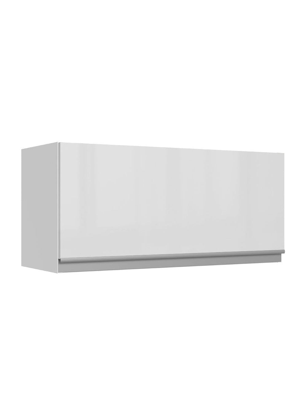 Armário Aéreo 100% MDF 70 cm 1 Porta Basculante Frente Branco Brilho Acordes Madesa - Branco Brilho