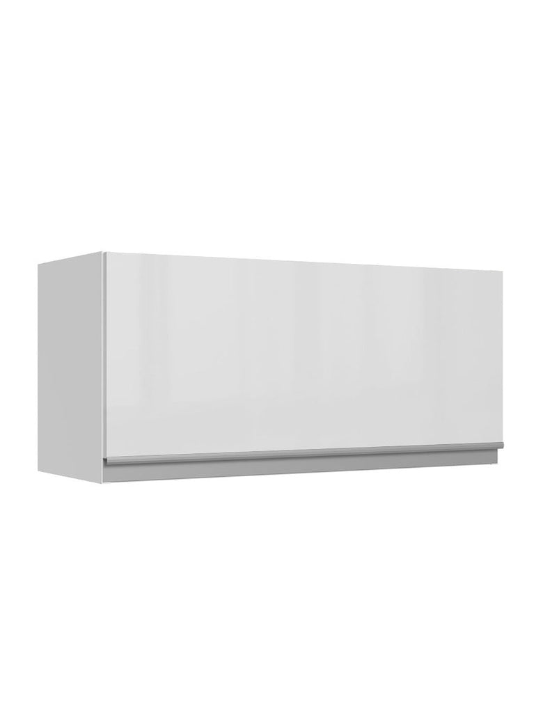 Armário Aéreo 100% MDF 70 cm 1 Porta Basculante Frente Branco Brilho Acordes Madesa