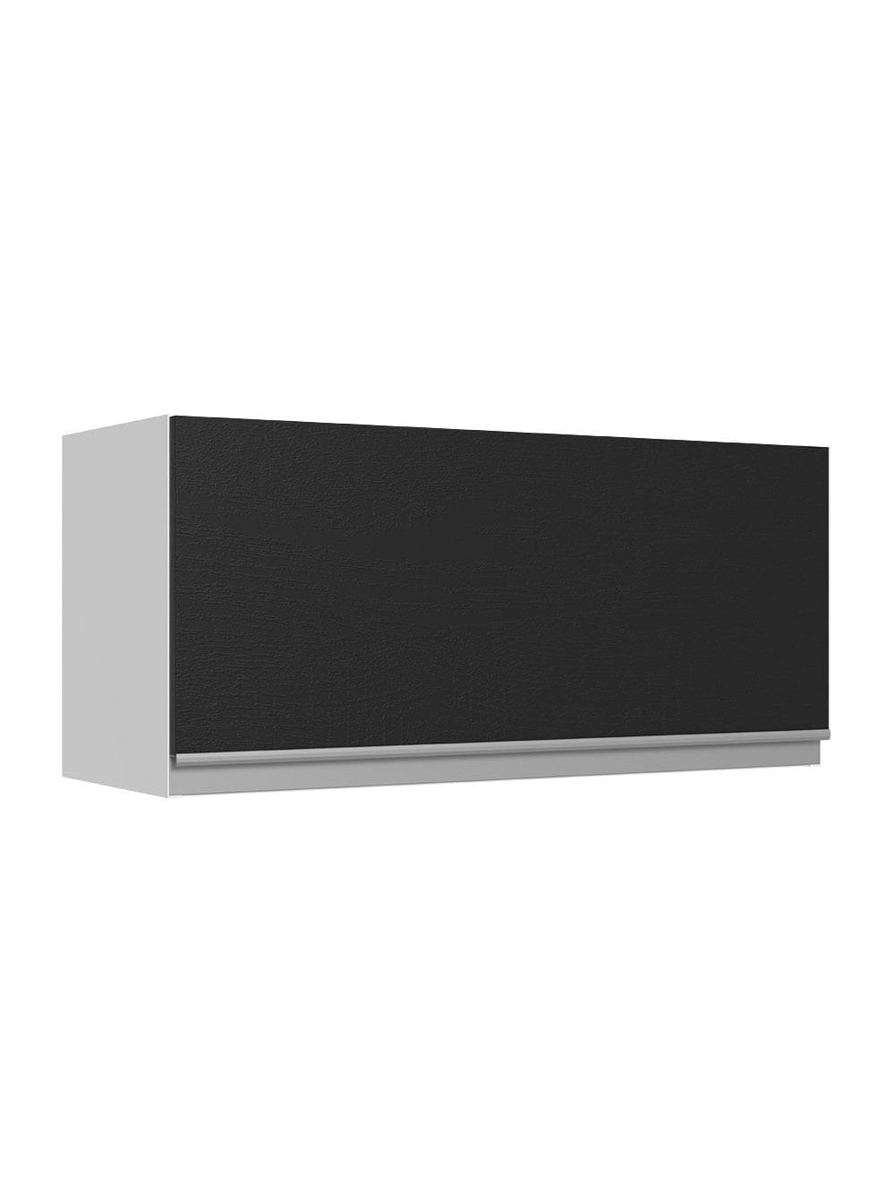Armário Aéreo 100% MDF 70 cm 1 Porta Basculante Branco/Preto Acordes Madesa - Branco/Preto