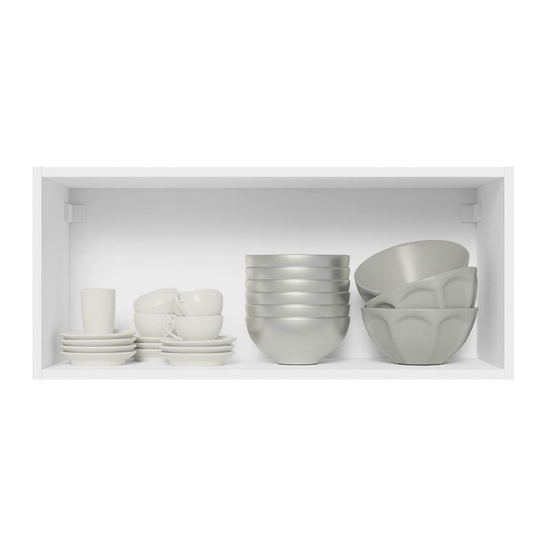 Armário Aéreo 100% MDF 70 cm 1 Porta Basculante Branco/Preto Acordes Madesa