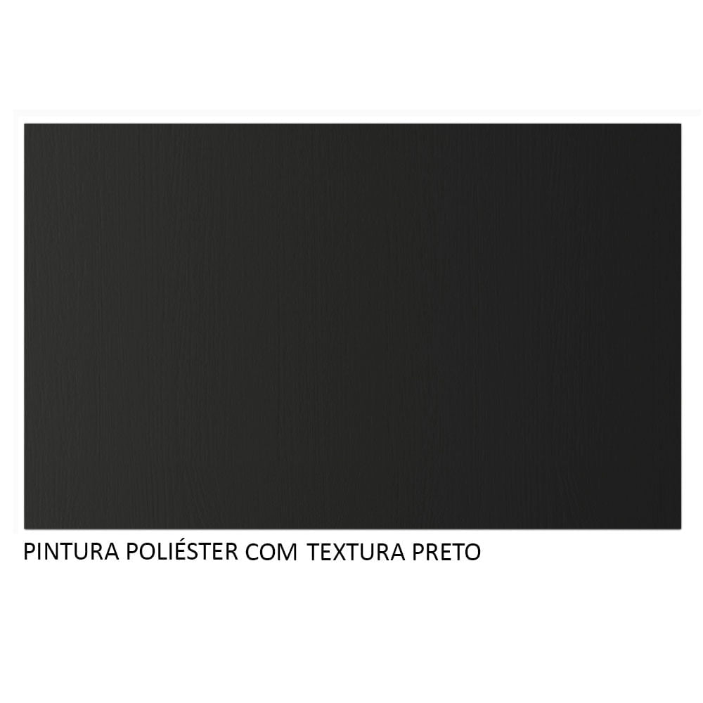 Armário Aéreo 120cm 2 Portas Correr Vidro Pontilhado 1 Nicho Preto Reims Madesa