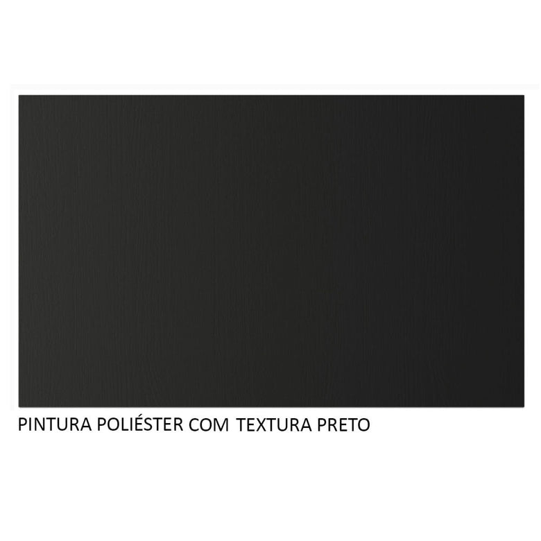 Armário Aéreo 120cm 2 Portas Correr Vidro Pontilhado 1 Nicho Preto Reims Madesa