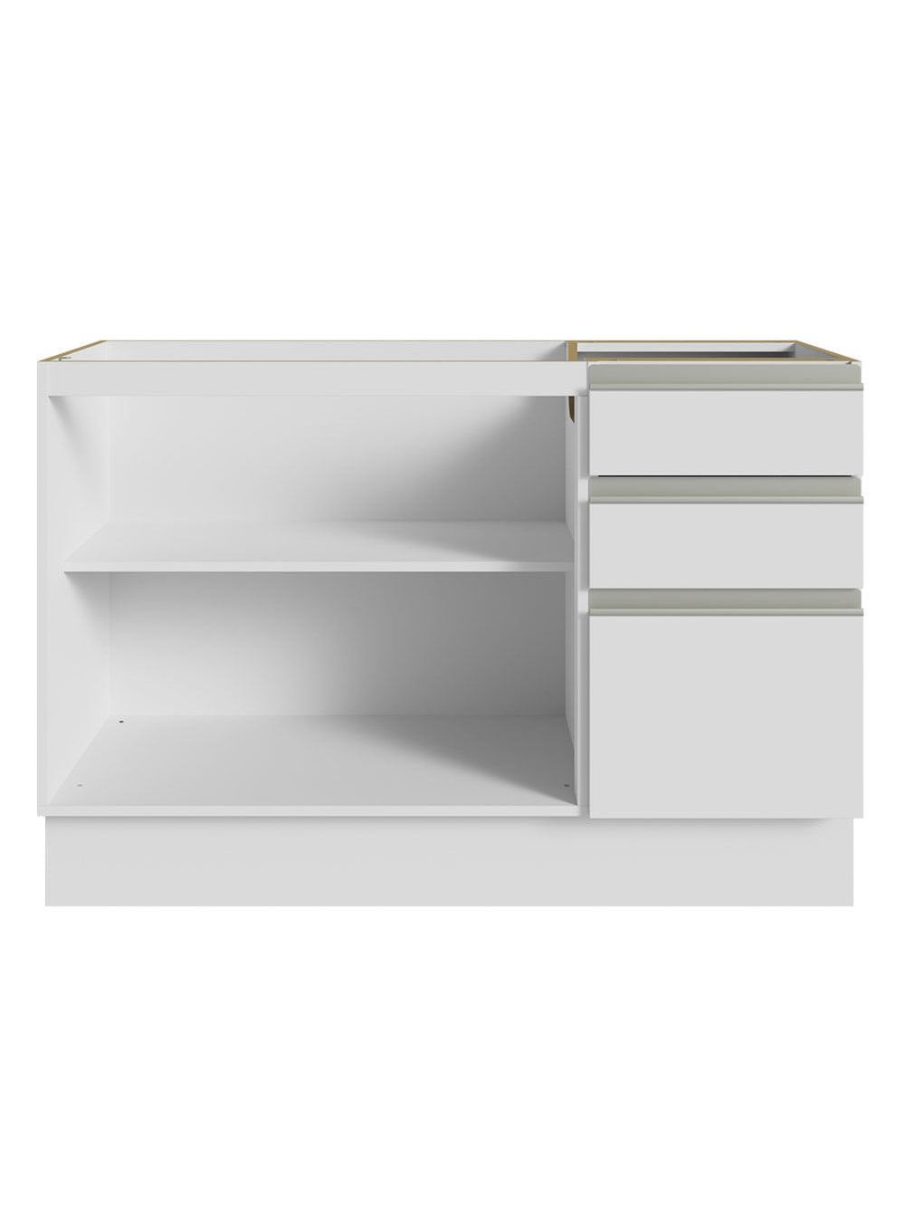 Armário Gabinete para Banheiro 120cm 2 Portas 3 Gavetas Branco Madesa
