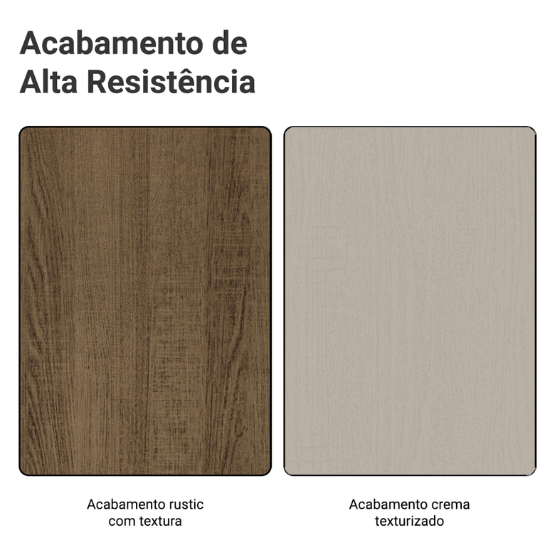 Armário de Cozinha Compacta 235cm Rustic/Crema Gourmet Madesa XB03