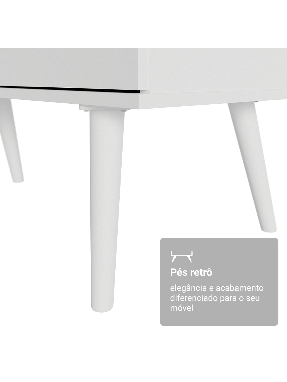 Kit 2 Peças com Escrivaninha em L 3 Gavetas e Armário Multiuso com Vidro Branco Madesa