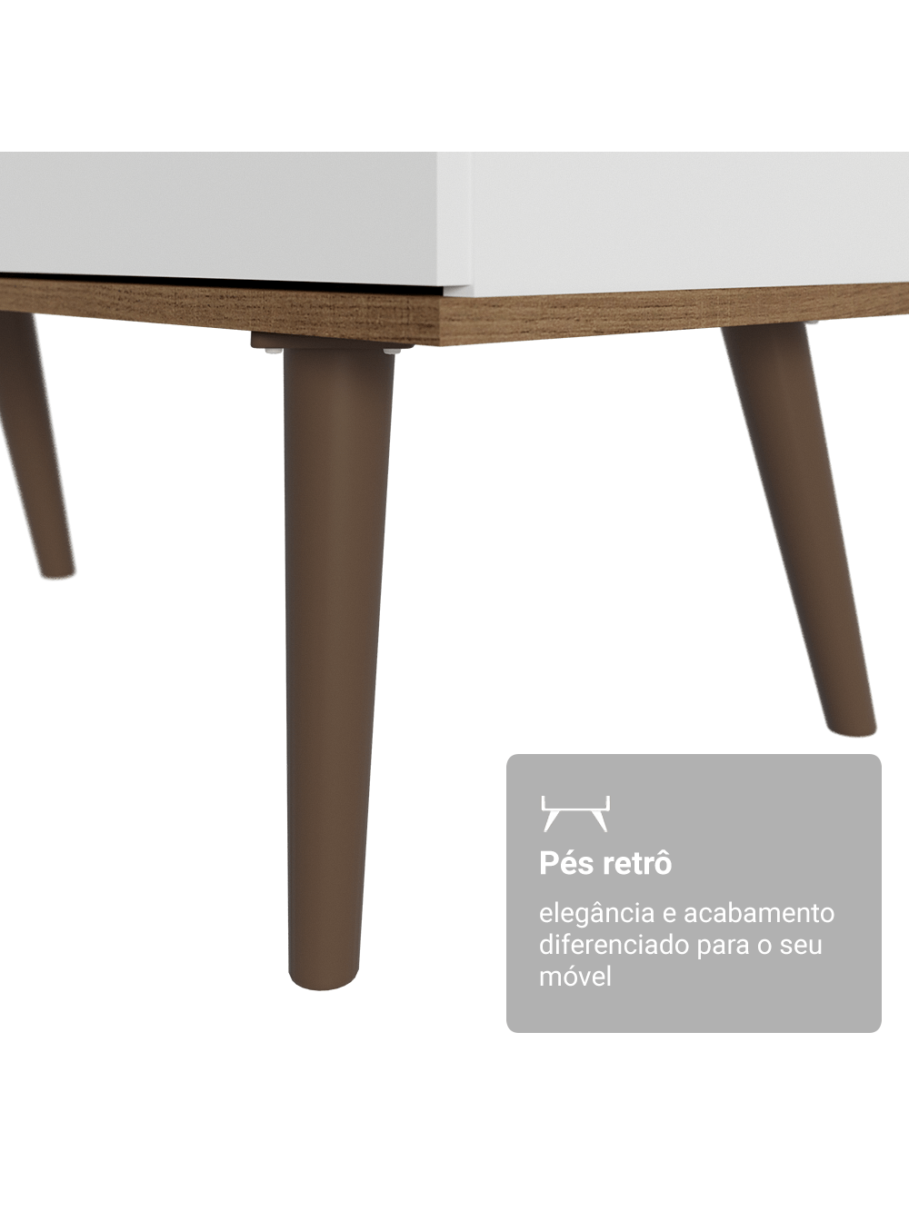 Kit 2 Peças com Escrivaninha em L 3 Gavetas e Armário Multiuso com Vidro Rustic/Branco Madesa