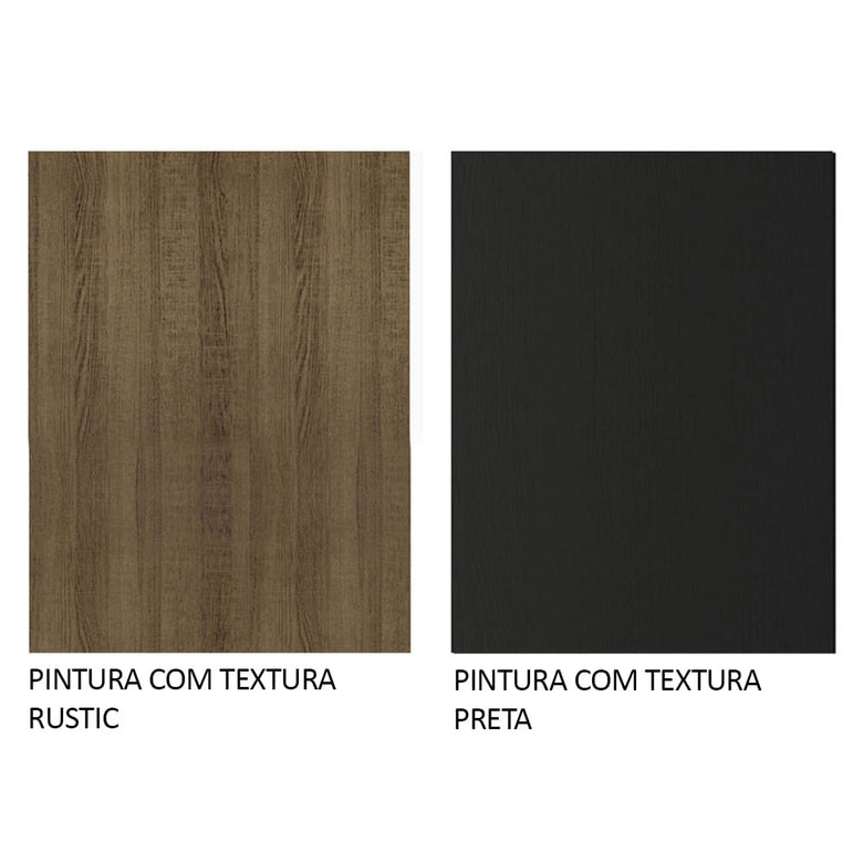 Kit Cozinha Compacta 120cm Rustic/Preto Life Madesa