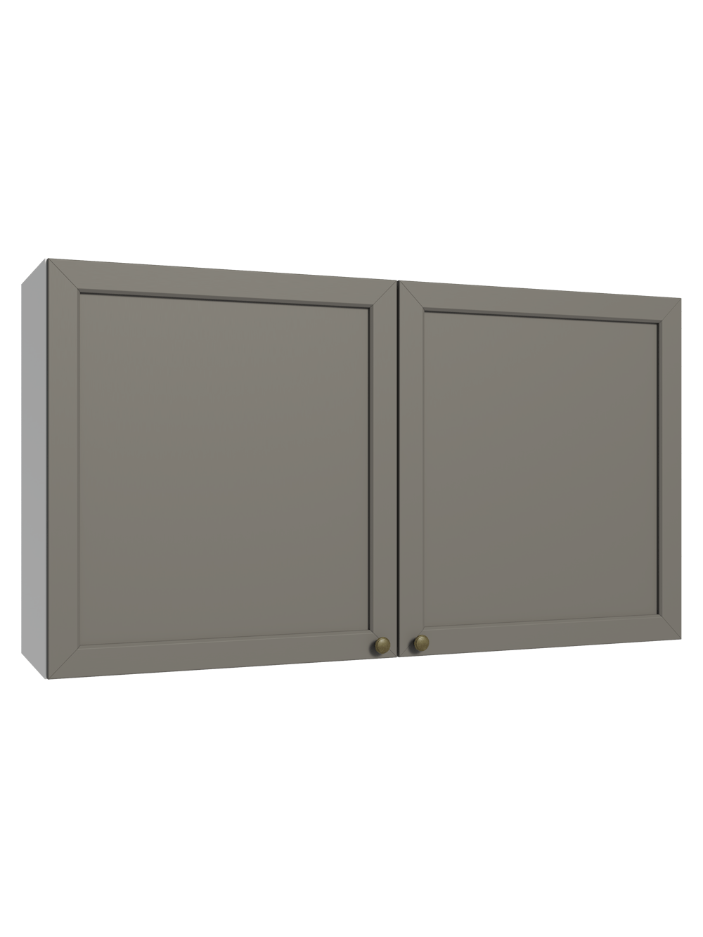 Armário Aéreo 120 cm 2 Portas Branco/Cinza Vik Madesa - Branco/Cinza