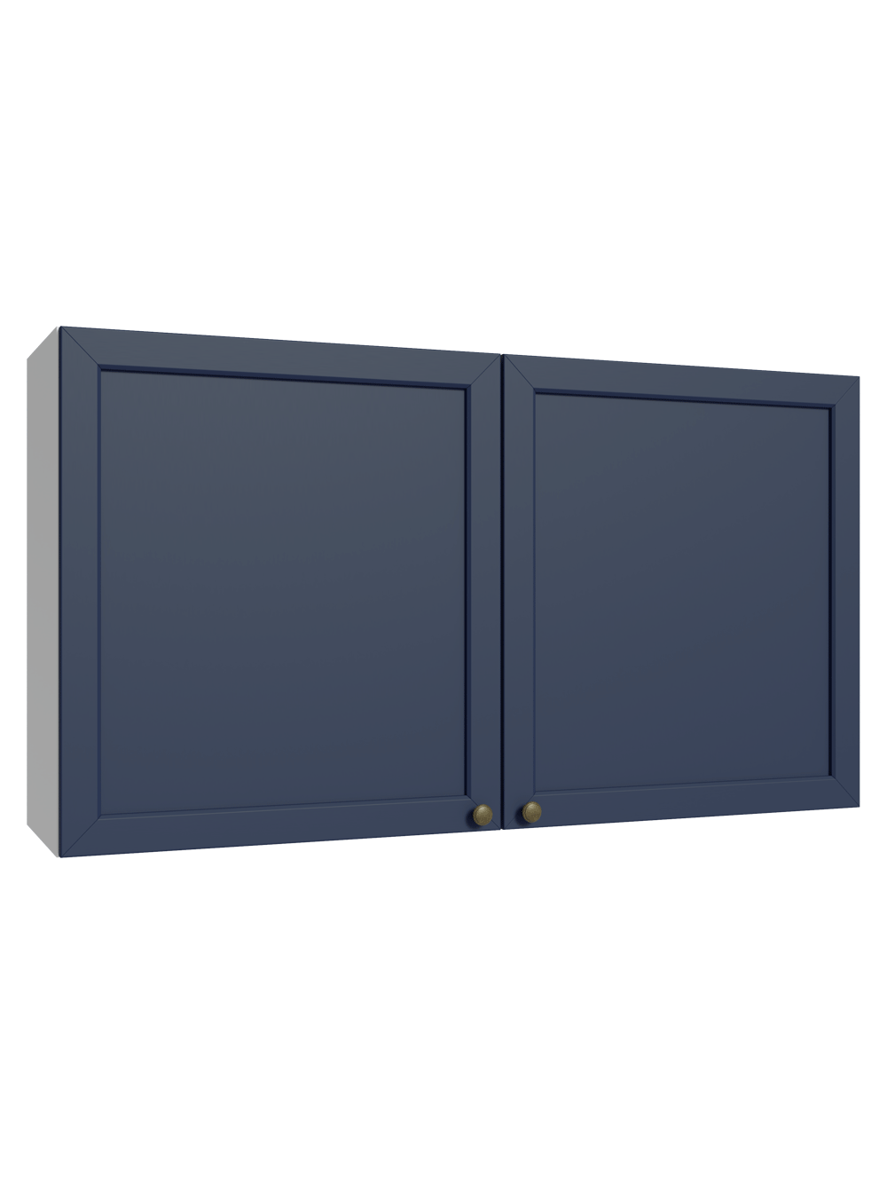 Armário Aéreo 120 cm 2 Portas Branco/Azul Vik Madesa - Branco/Azul