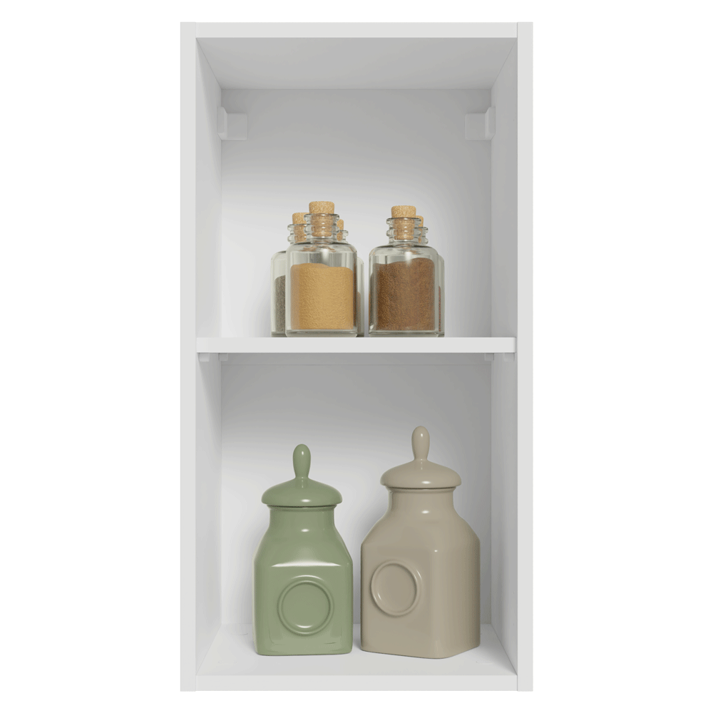 Armário Aéreo 35 cm 1 Porta Branco/Verde Vik Madesa