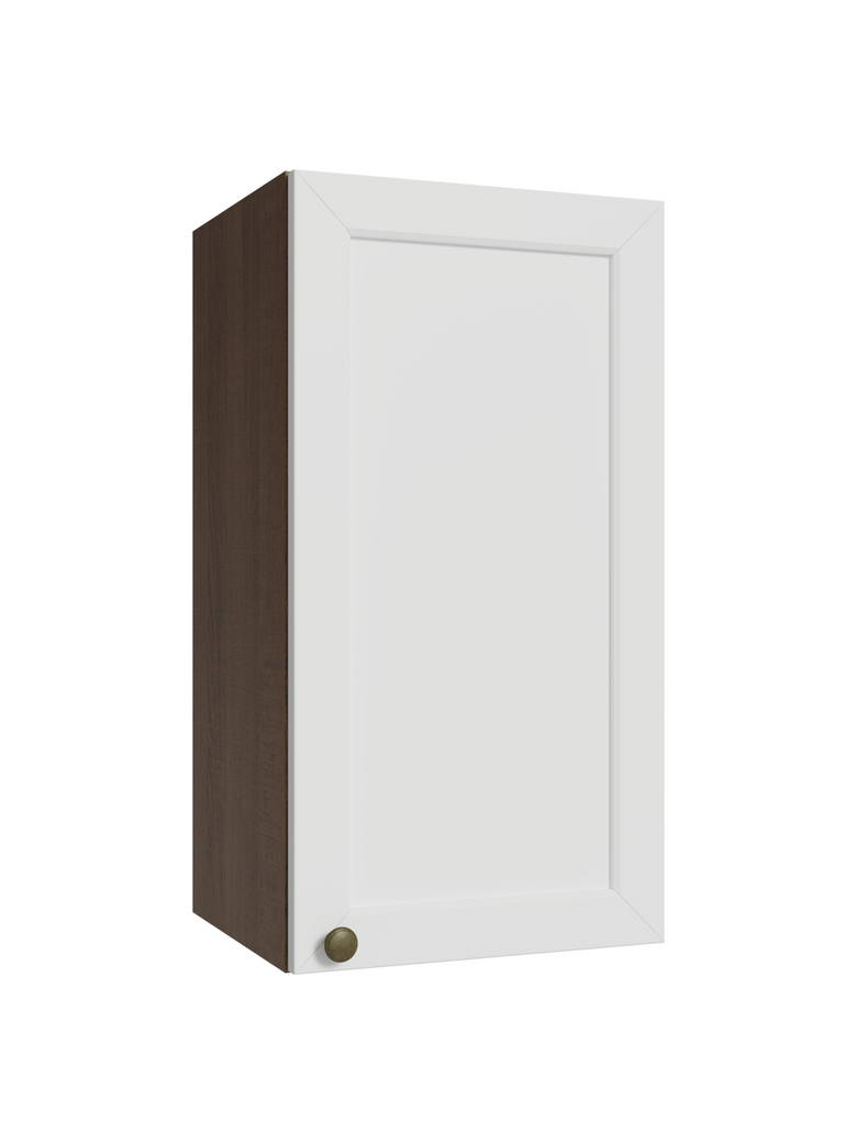Armário Aéreo 35 cm 1 Porta Rustic/Branco Vik Madesa