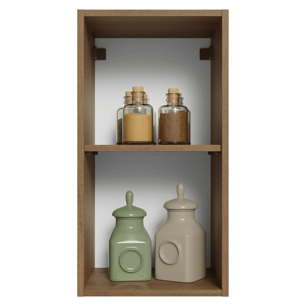 Armário Aéreo 35 cm 1 Porta Rustic/Branco Vik Madesa