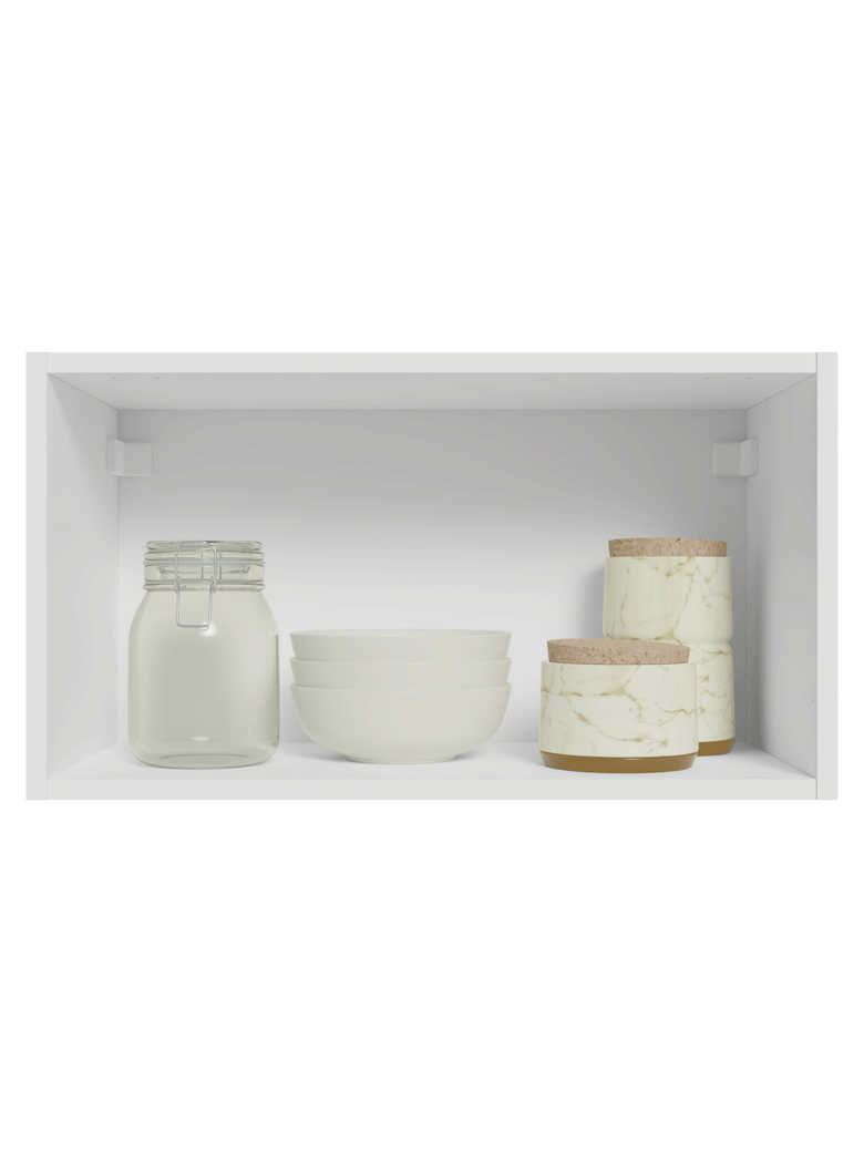 Armário Aéreo 60 cm 1 Porta Basculante Branco/Azul Vik Madesa