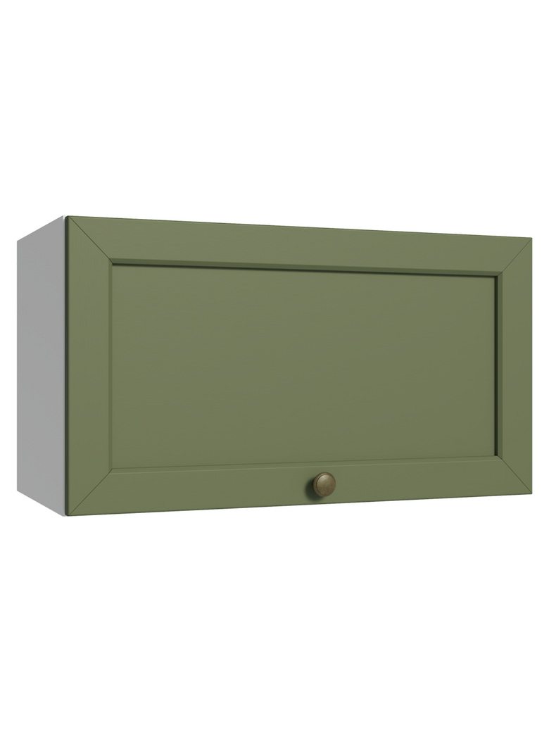 Armário Aéreo 60 cm 1 Porta Basculante Branco/Verde Vik Madesa
