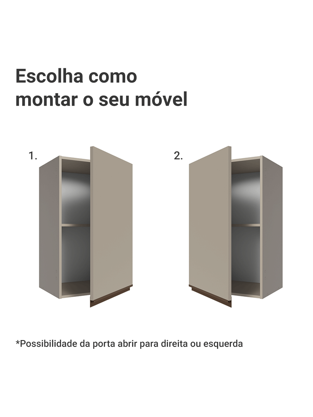 Armário Aéreo 40 cm 1 Porta Crema Nice Madesa