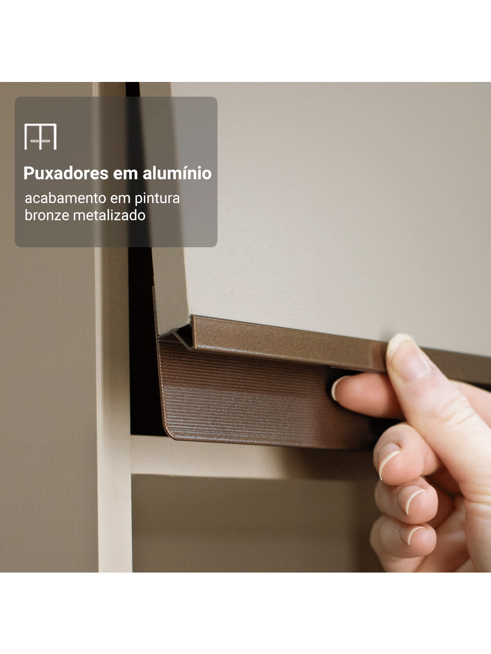 Armário de Cozinha Completa 240 cm Suspenso Crema Nice Madesa 05