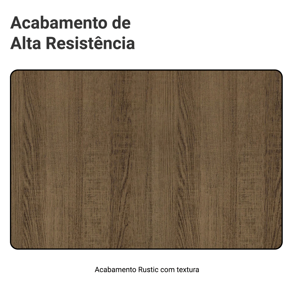 Guarda-Roupa Casal com Pés 3 Portas de Correr de Espelho Rustic Reno Madesa