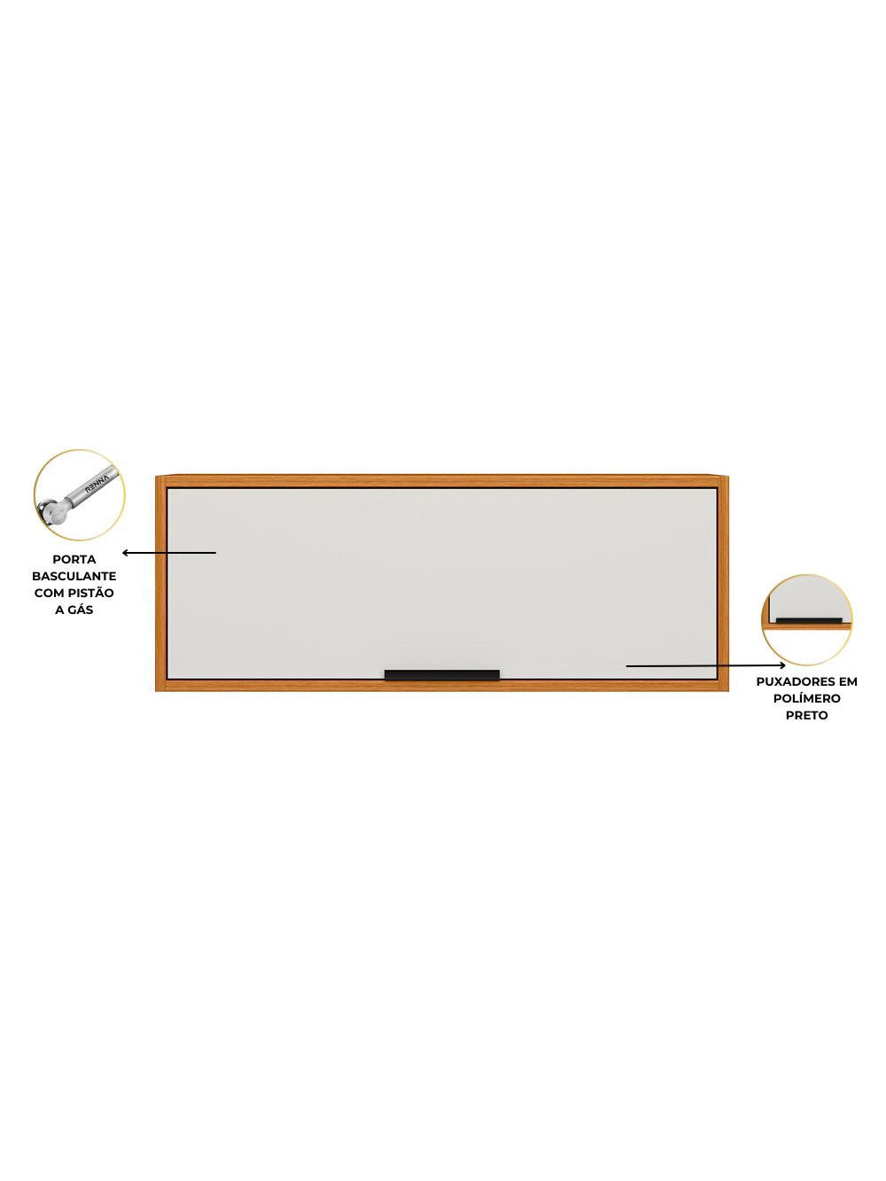 Cozinha Modulada Ravena 4 Peças 8 Portas com Paneleiro Duplo Poliman Móveis