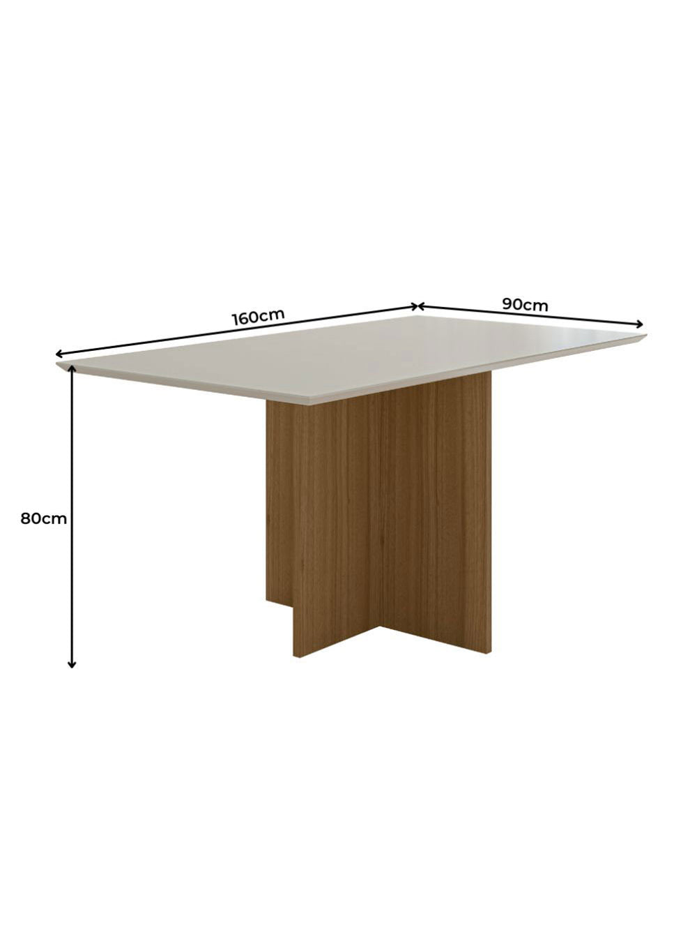 Mesa de Jantar Retangular 160cm Helo Poliman Móveis