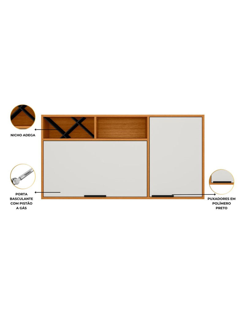 Cozinha Modulada Ravena 5 peças 11 Portas com Paneleiro Duplo Poliman Móveis