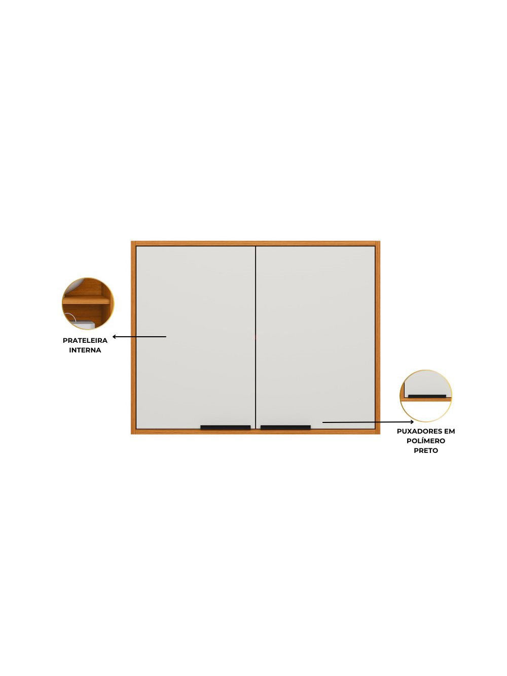 Cozinha Modulada Ravena 5 peças 11 Portas com Paneleiro Duplo Poliman Móveis