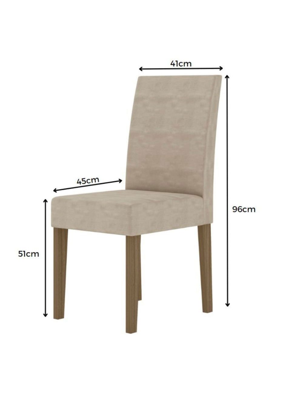 Conjunto Sala de Jantar Retangular Mesa Helo 120cm e 04 Cadeiras Josi Poliman Móveis