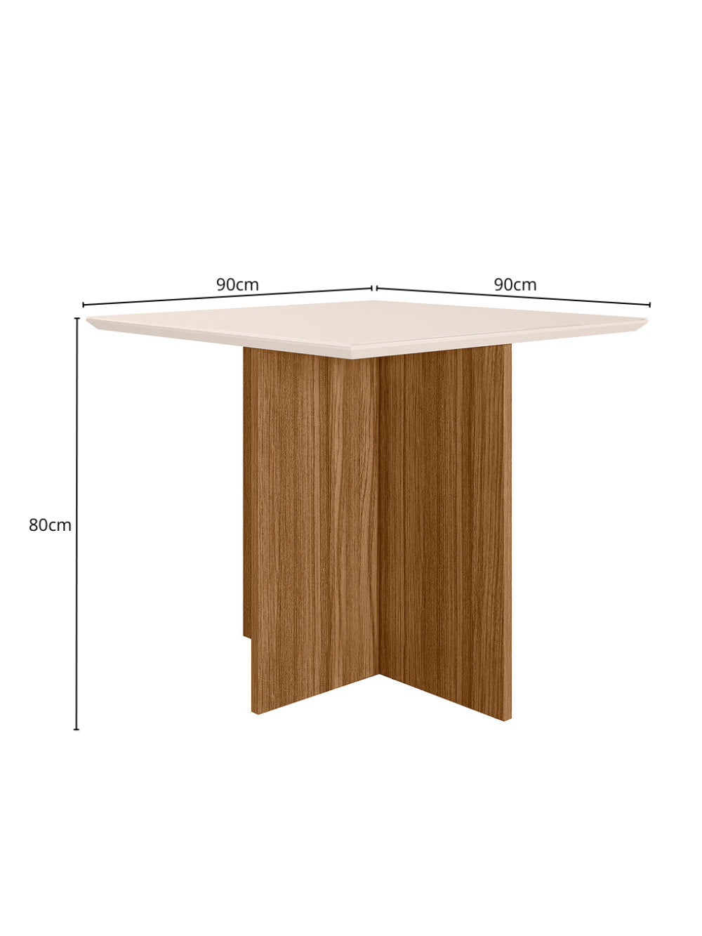 Sala de Jantar Helo 90x90 Com Vidro 4L Cadeiras Josi Poliman Móveis