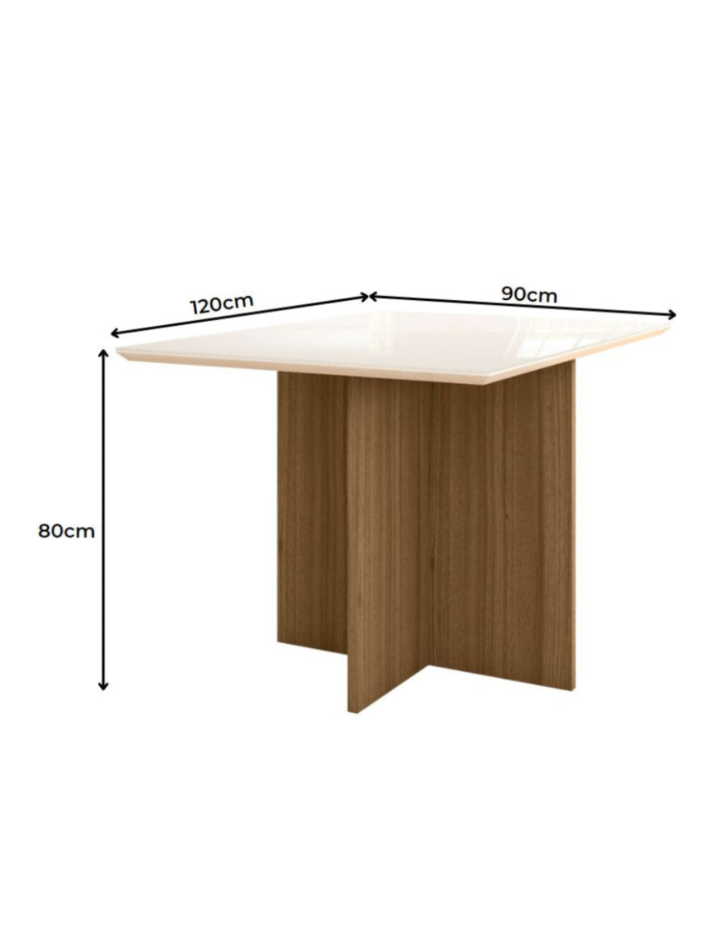 Sala de Jantar Helo 120x90 Com Vidro 4L Cadeiras Jade Poliman Móveis