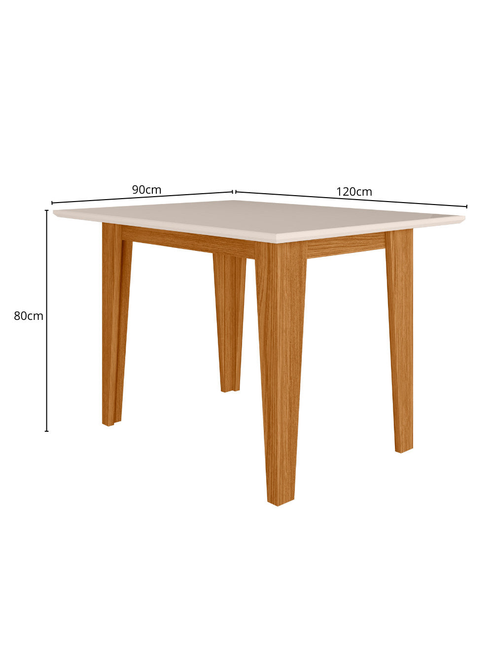 Sala de Jantar Kate 120x90 Com Vidro 4L Cadeiras Jade Poliman Móveis