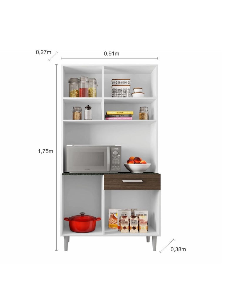 Kit Cozinha 6 Portas 1 Gaveta Carol Poliman Móveis