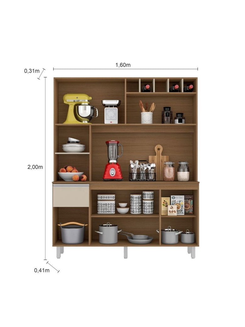 Kit Cozinha 6 Portas 1 Gaveta Alice