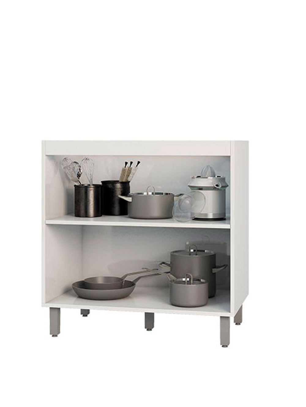 Balcão Para Cooktop Evidence 2 Portas Sem Tampo Poliman Móveis