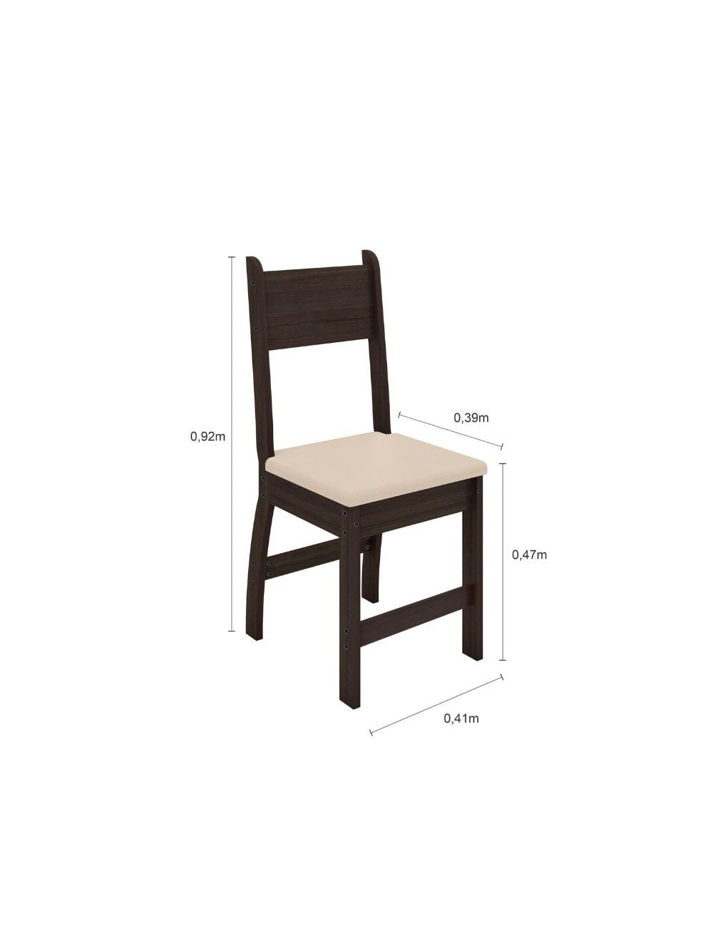 Conjunto Mesa de Jantar 4 Lugares Milano
