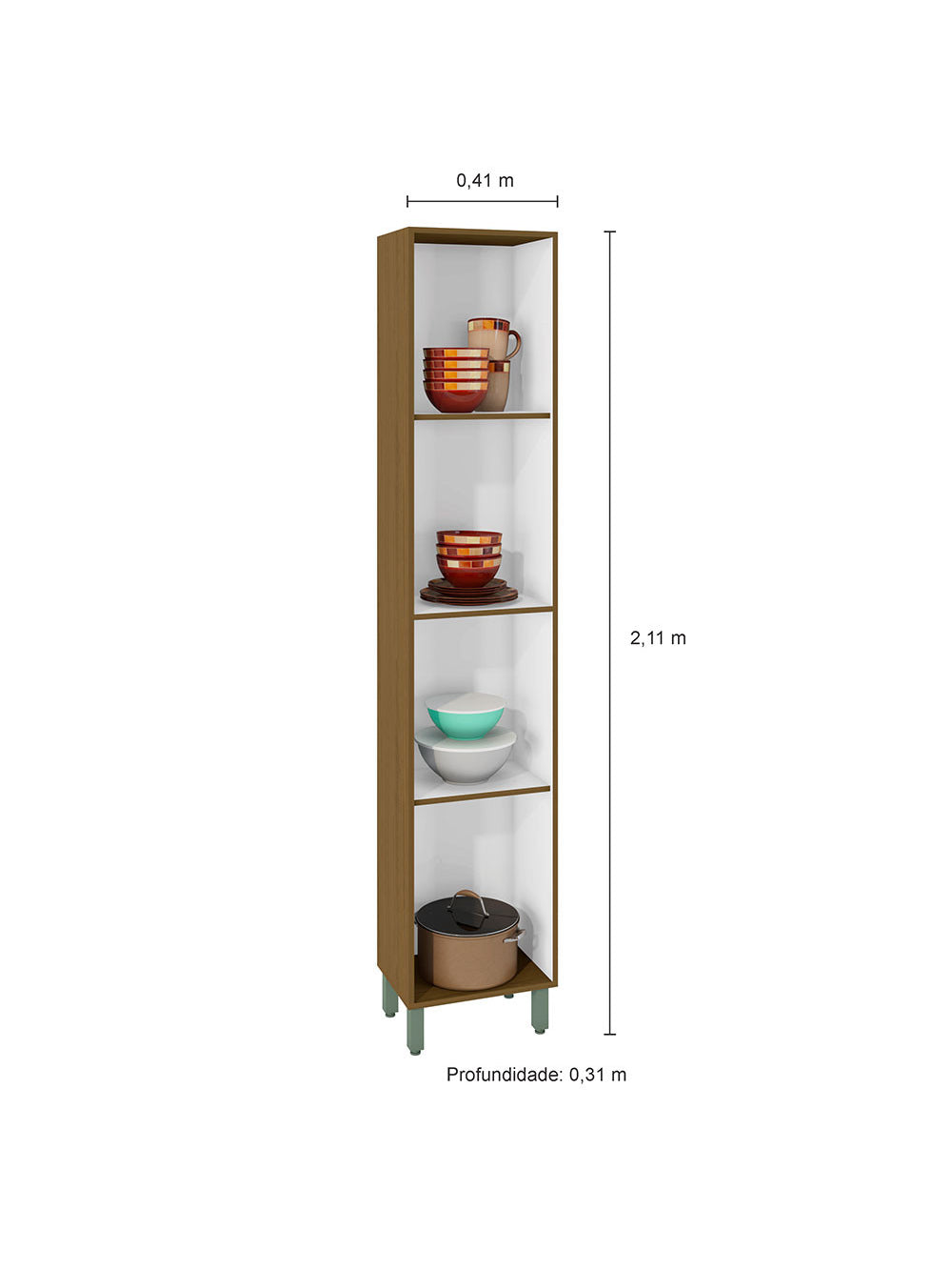 Paneleiro Simples 2 Portas Evidence Poliman