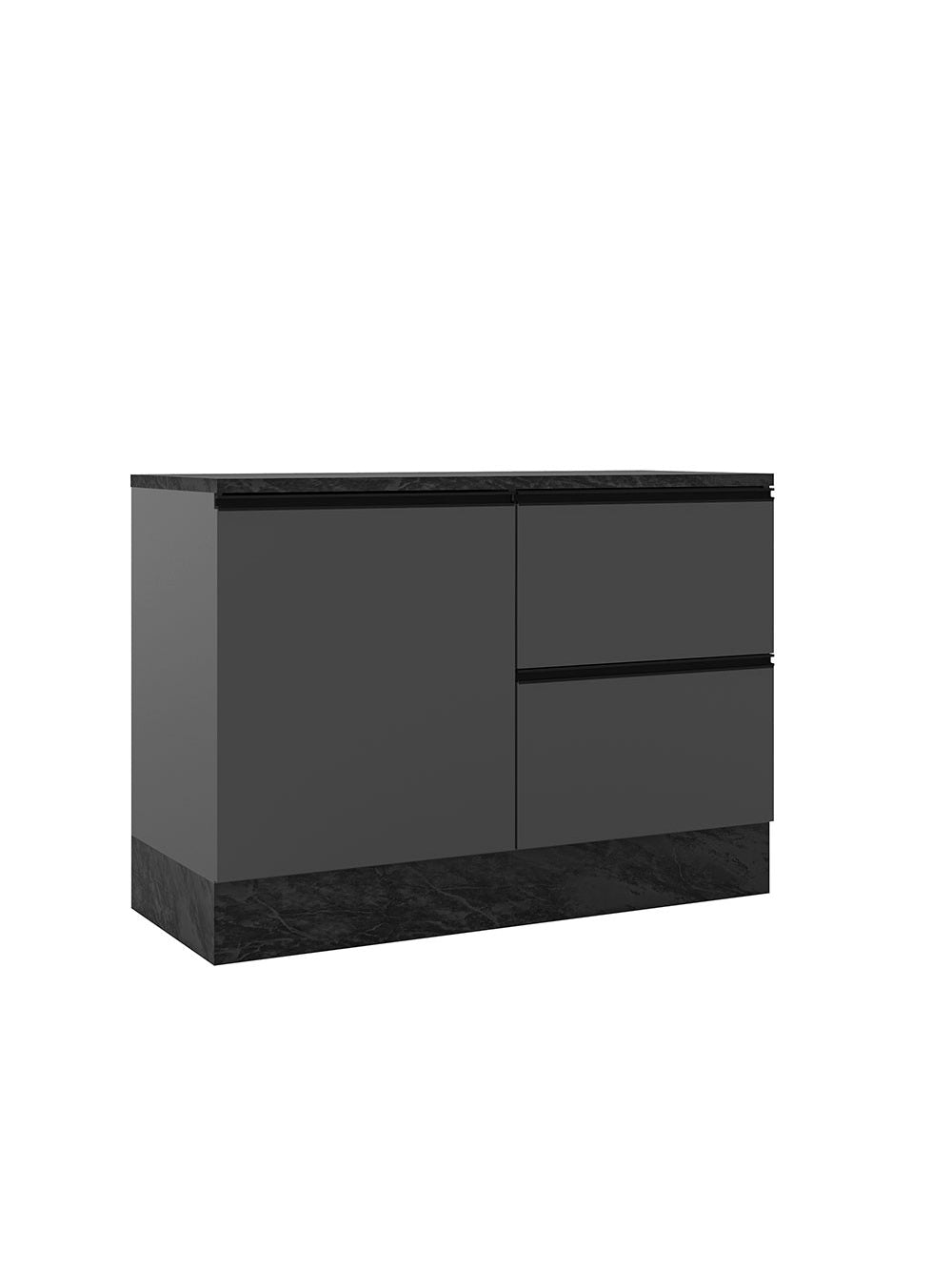 Balcão com Tampo 120cm 1 Porta 3 Gavetas Etna Poliman