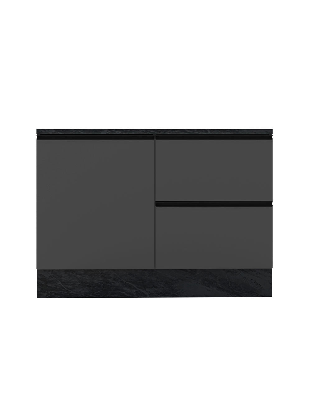 Balcão com Tampo 120cm 1 Porta 3 Gavetas Etna Poliman