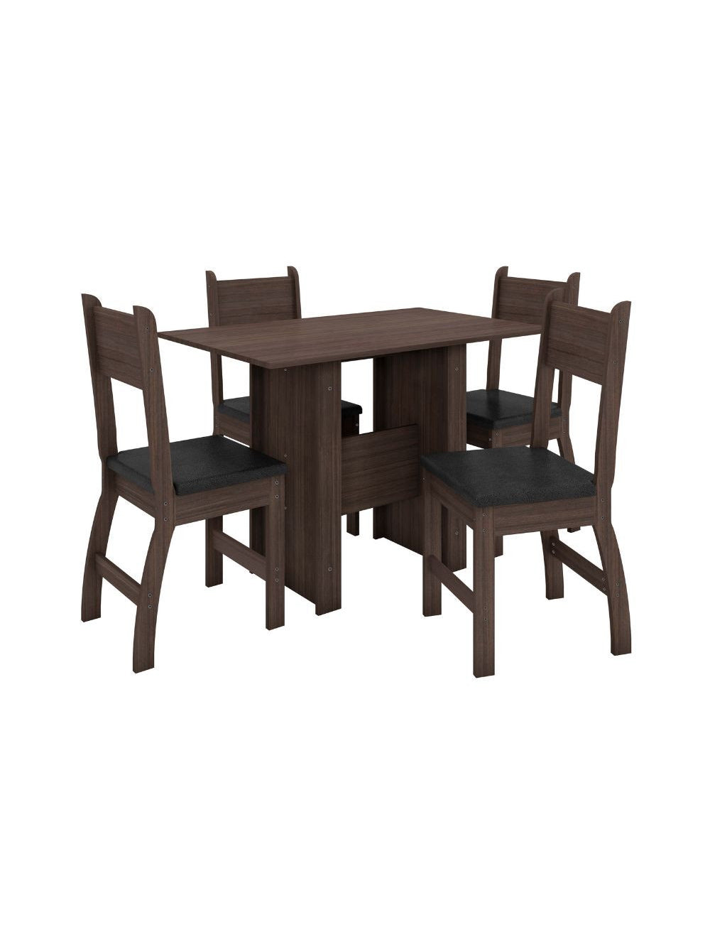 Conjunto Mesa com 4 Cadeiras Milano Poliman Móveis
